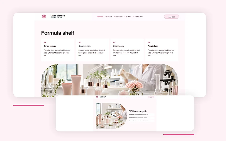 Luvia Biotech OEM Website