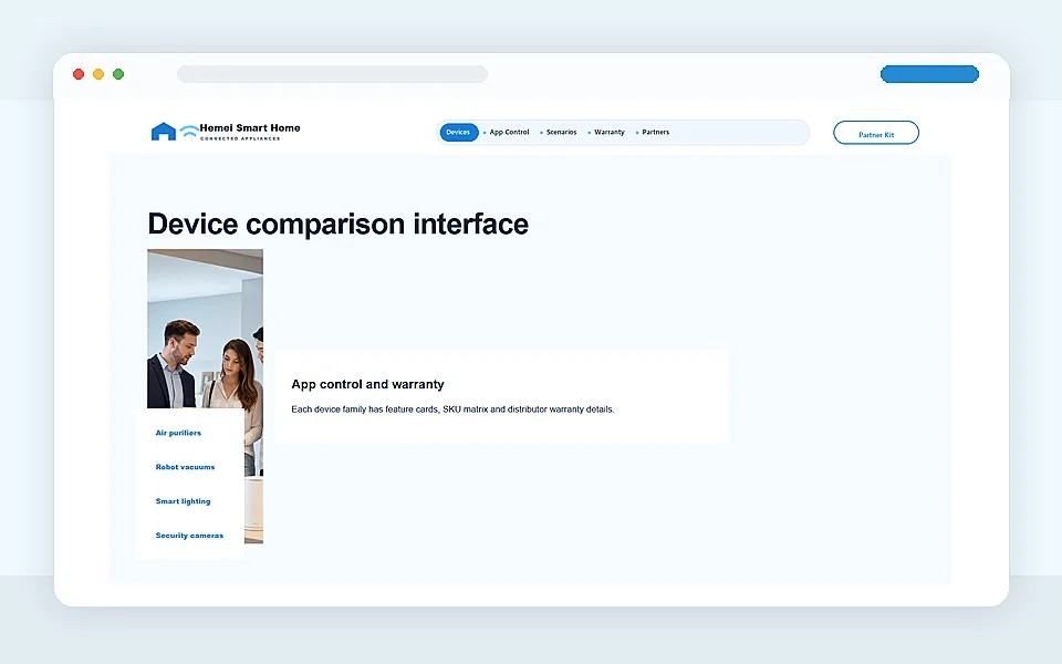 Hemei Smart Home Website